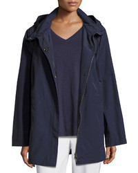 Eileen Fisher Nylon Jacket With Hood Midnight