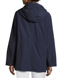 Eileen Fisher Nylon Jacket With Hood Midnight