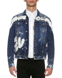 DSQUARED2 Painted Jean Trucker Jacket Arch Wash