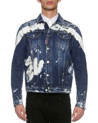 DSQUARED2 Painted Jean Trucker Jacket Arch Wash