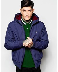 Fred Perry Sailing Jacket With Insulation In Blue