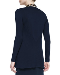 Eileen Fisher Silk Cotton Interlock Jacket Midnight Plus Size