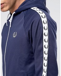 Fred Perry Sports Authentic Track Jacket In Carbon Blue