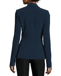 Thierry Mugler Strong Shoulder Open Front Jacket Navy