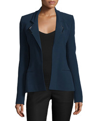 Thierry Mugler Strong Shoulder Open Front Jacket Navy