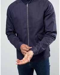 Asos Tall Harrington Jacket With Funnel Neck In Navy