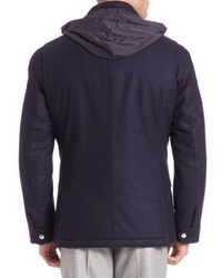 Brunello Cucinelli Thermore Snap Front Hooded Jacket