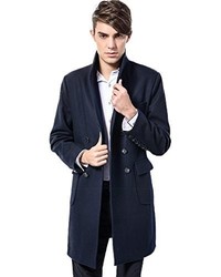 SK Studio Trench Coat Winter Long Jacket Double Breasted Overcoat