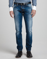 DSquared 2 Slim Distressed Dirty Jeans Blue