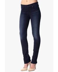 7 For All Mankind The Second Skin Slim Illusion Modern Straight In Washed Dark