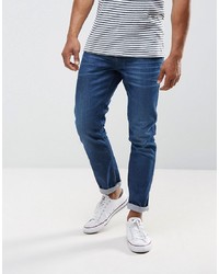 Replay Anbass Stretch Slim Jeans In Mid Wash Metal Blast