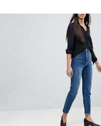 Asos Tall Asos Design Tall Farleigh High Waist Slim Mom Jeans In Neo Wash