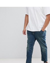 ASOS DESIGN Asos Plus Tapered Jeans In Vintage Dark Wash