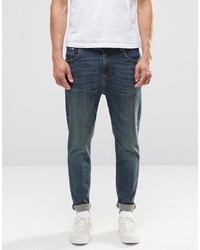 ASOS DESIGN Asos Tapered Jeans In Dirty Blue Wash