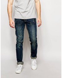 Bellfield Slim Fit Jeans With Paint Splash