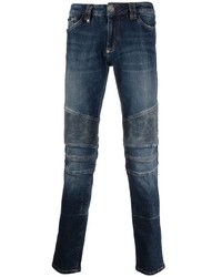 Philipp Plein Biker Institutional Slim Fit Jeans