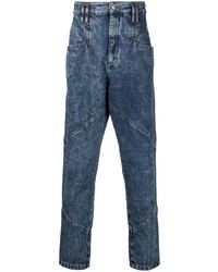Isabel Marant Bleach Effect Panelled Jeans