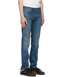 Off-White Blue Diag Pocket Slim Jeans