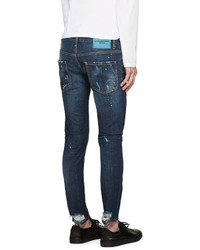 DSQUARED2 Blue Gold Rush Clet Jeans