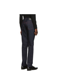 Paul Smith Blue Painted Regular Fit Jeans
