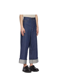 King and Tuckfield Blue Wide Leg Graham Jeans