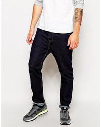 Asos Brand Slim Tapered Jeans In Indigo