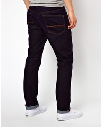 Asos Brand Straight Jeans In Indigo