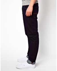 Asos Brand Straight Jeans In Indigo