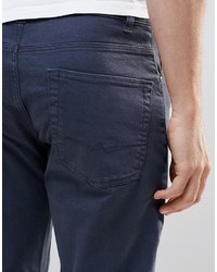 Asos Brand Stretch Slim Jeans In Dark Blue