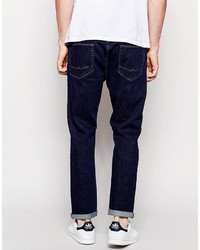 Asos Brand Stretch Slim Tapered Jeans In Indigo