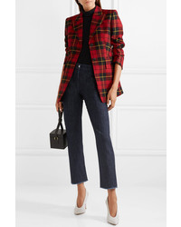 Michael Kors Collection Calf Med High Rise Straight Leg Jeans