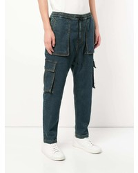 Juun.J Cargo Pocket Drop Crotch Jeans
