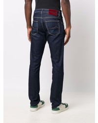 Jacob Cohen Contrast Stitch Straight Leg Jeans