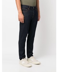 Haikure Contrast Stitching Mid Rise Jeans