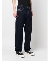 Diesel Contrast Stitching Straight Jeans