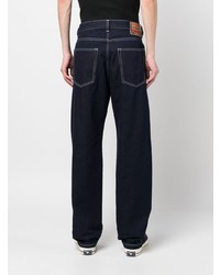 Diesel Contrast Stitching Straight Jeans