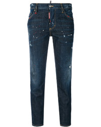 Dsquared2 Cropped Boyfriend Straight Jeans