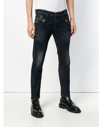 Diesel Black Gold Cropped Stretch Slim Fit Jeans
