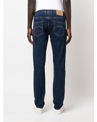 Moorer Dark Wash Tapered Leg Jeans