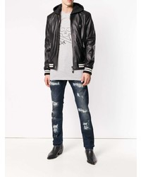Philipp Plein Distressed Fitted Jeans