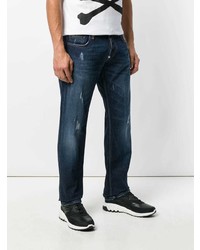 Philipp Plein Distressed Straight Leg Jeans