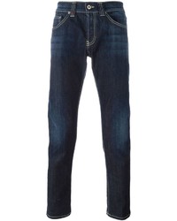 Dondup Contrast Stitching Slim Fit Jeans