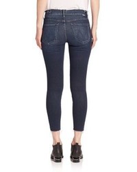 Mother Double Fray Charmer Cropped Skinny Jeans