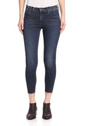 Mother Double Fray Charmer Cropped Skinny Jeans