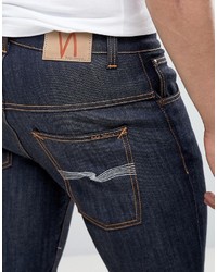Nudie Jeans Ecru Embro Thin Finn Slim Fit Jeans In Organic Dry