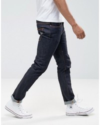 Nudie Jeans Ecru Embro Thin Finn Slim Fit Jeans In Organic Dry