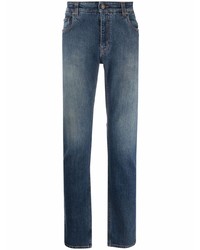 Etro Embroidered Paisley Straight Leg Jeans