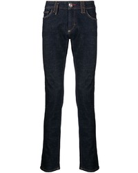 Philipp Plein Embroidered Skull Slim Fit Jeans