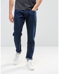 Farah Nimes Tapered Jeans In Denim Blue