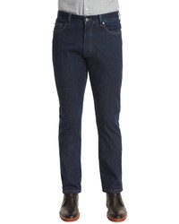 Ermenegildo Zegna Five Pocket Stretch Cotton Denim Jeans Medium Indigo